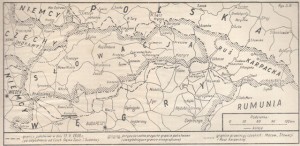 Польська мапа розділеної Чехословаччини, опублікована у журналі 1938 року