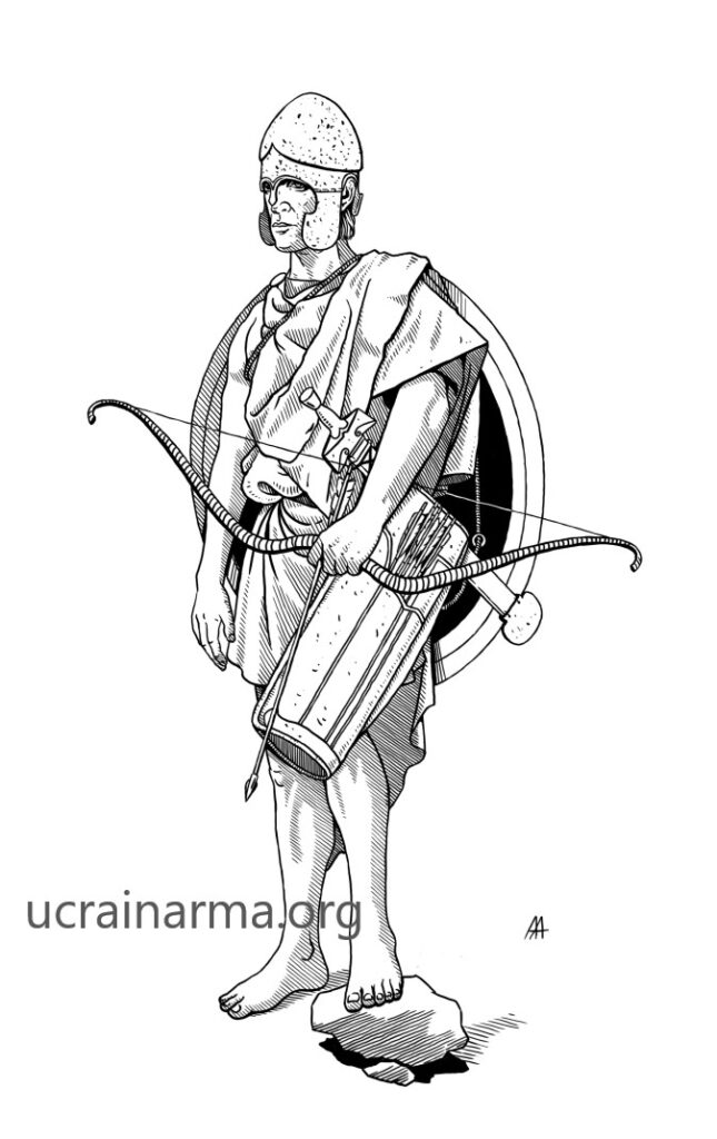 Ольвійський лучник V ст. до Р.Х. Малюнок О. Ляшенка